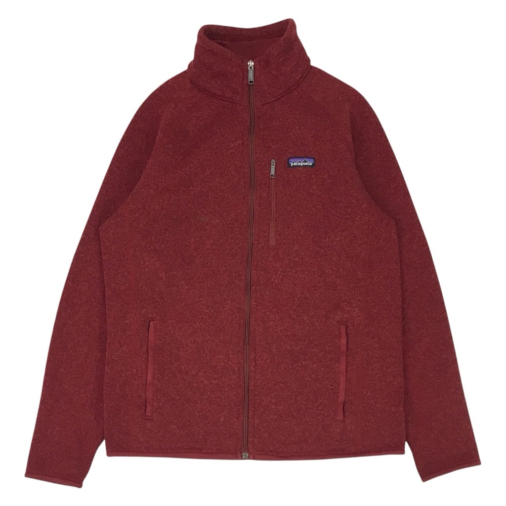 PATAGONIA BETTER SWEATER JACKET MENS LARGE L RED FULL ZIP FLEECE SWEATSHIRT Y2K